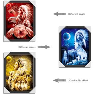 China American Indiana Design 3D Lenticular Printing Customized Size SGS factory