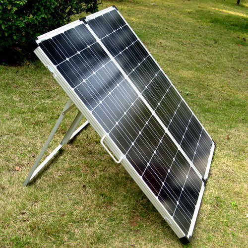 Outdoor Black 100 Watt 12 Volt Folding Solar Panels