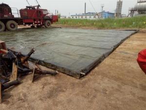 China Square Design Portable Spill Containment Berms Snap - Up Supported Black Color factory