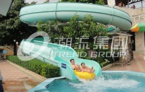 China Funny Stainless Steel Close Spiral Slide 11m Latform Height , 6-8mm Slide Body factory