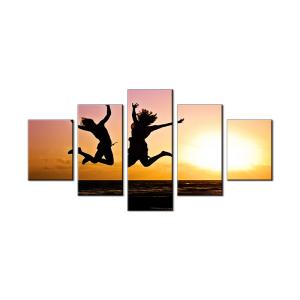 China Jumping Girl In The Sun canvas prints living room wall decoration office decor factory