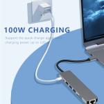 8 In 1 USB Port Hubs With 87W Power Delivery 4K HDMI SD Card Reader