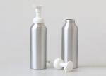 Cosmetic Foam Aluminum Pump Bottles 300ml 500ml Silver Color Large Size