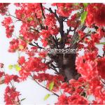 Red Flower Branches Artificial Blossom Tree For Shopping Mall 5 Years Life Time