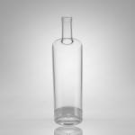 Customized Logo Glass Bottle for Rum Vodka Whisky Tequila Gin 750ml Super Flint