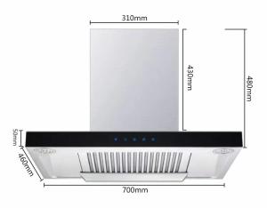 China Ducted Recirculating Kitchen Hood Range Smoke Extractor factory