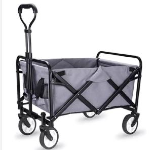 China Portable Foldable Wagon Cart Heavy Duty 150kg Beach Wagon Trolley With Four Wheel factory