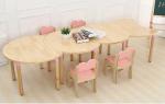 qihang QHD001 Kindergarten children's original wooden table chairs