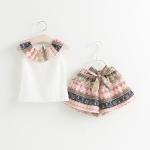 2016 Fashion Kid's Summer Prince Style Top+Cute Shorts Pants 2 PCS T194