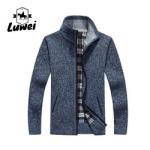 Full Zip Male Cardigan Clothing Zip Up Thicken Utility Knit Large Size Men Men's