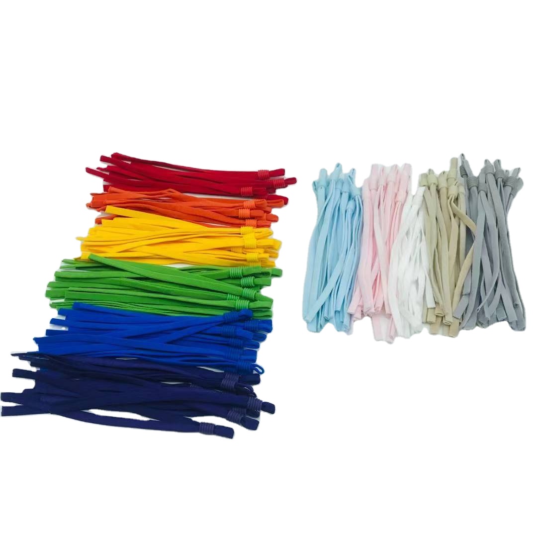 Elastic Cord String for Masks with Adjustable Buckle Lock Soft Elastic Band for Sewing Stretchy Strap for Medical Face Masking
