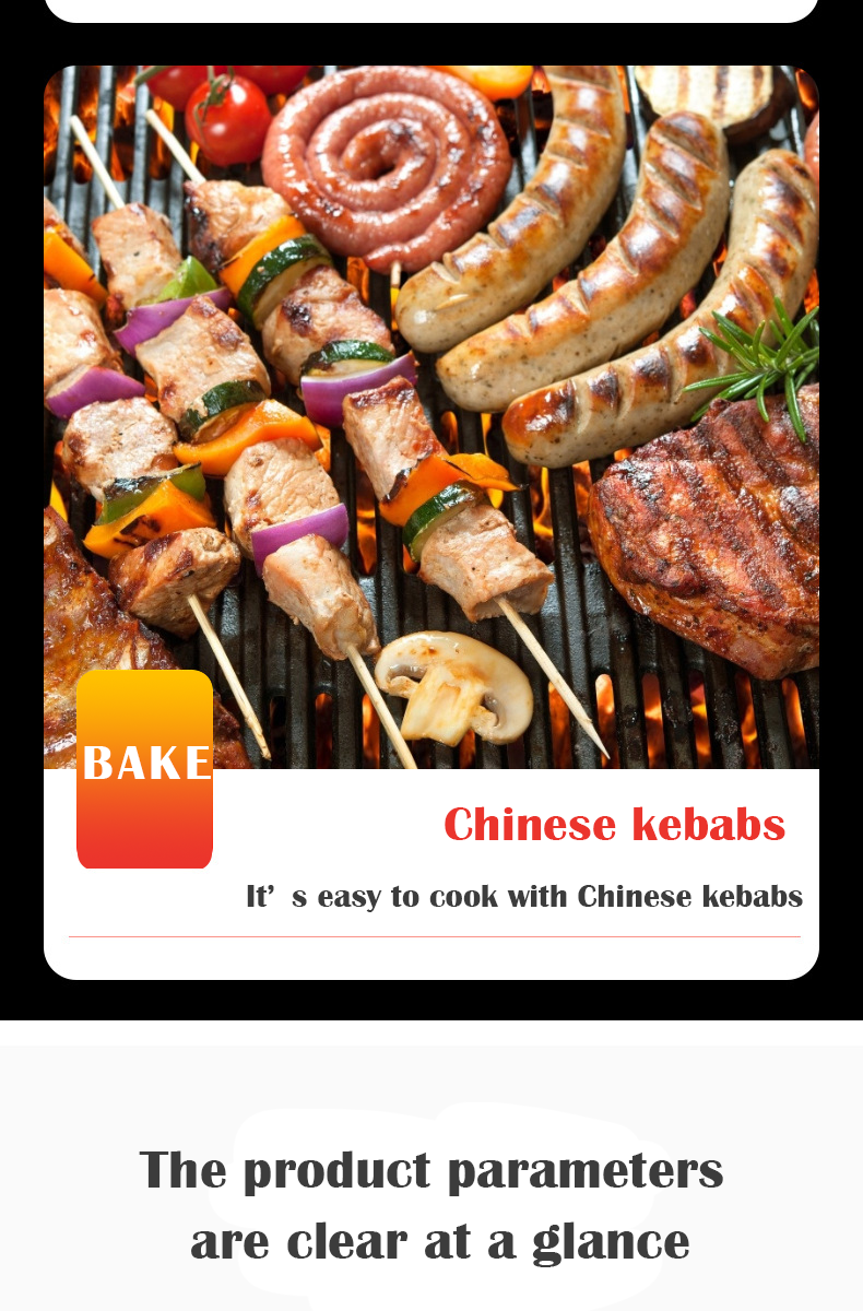 Chrome Plated 3 In 1 Charcoal BBQ Grill for Versatile Cooking and Rotisserie Roasting
