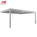 3x3m Wall-mounted Aluminium Manual Louvered Pergola Customized Gery Outdoor