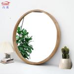 Bathroom Wooden Frame For Mirror Customized Size Wood Antique Round Arch Rustic