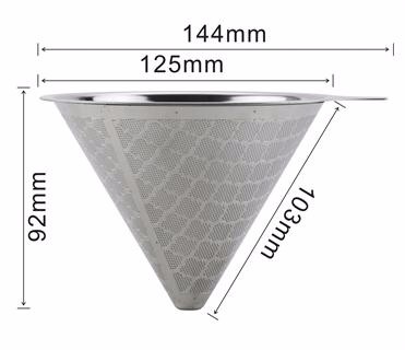 Ideal House Custom Design 18/8 Stainless Steel Pour Over Coffee Dripper