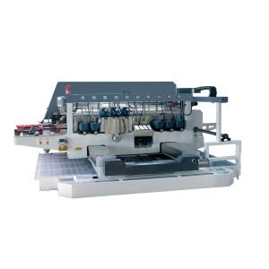 China 45 Angle Auto Double Glass Edging Machine With 2 Sets Servo Motors , high speed on sale