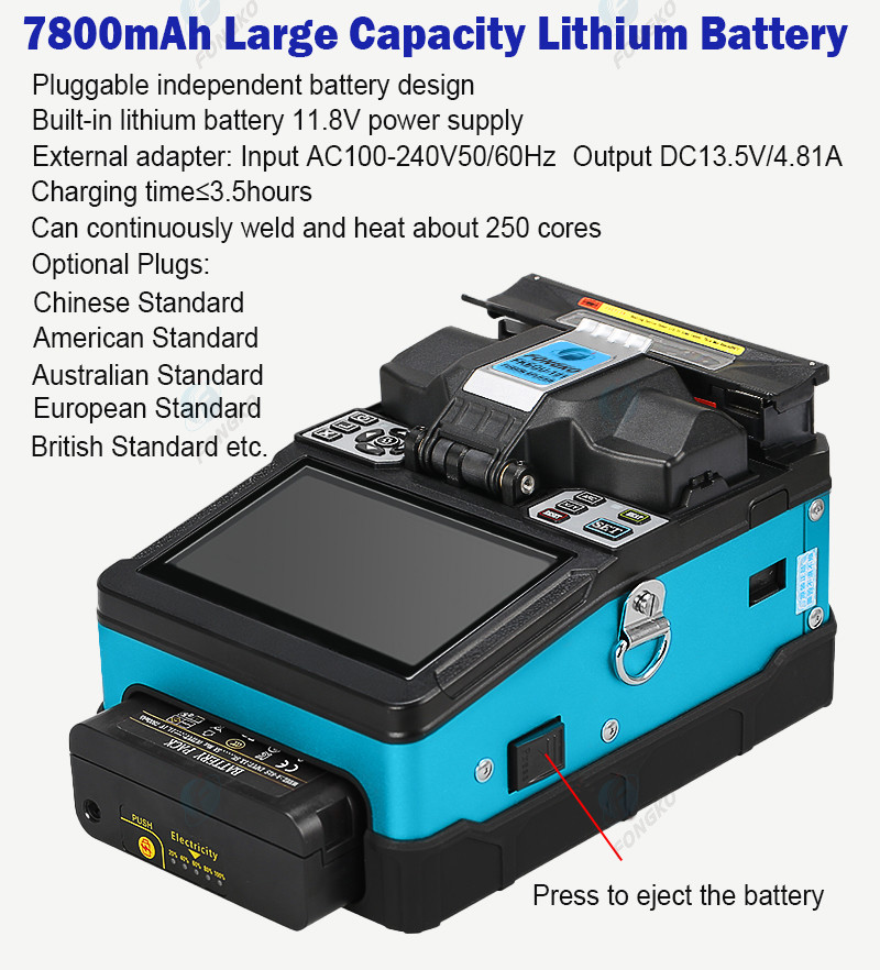 FTTH 7S Welding Fiber Optic Splicing Machine , FONGKO Optical Fiber Fusion Splicer
