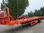 Heavy Duty Flatbed 13m Low-Bed Semi-Trailer For Factory Container Use