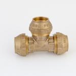 Good quality brass Tee compression fittings for pe pipe
