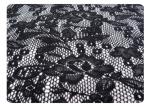 Black 100% Polyester Lace Fabric for Nightwear , Lingerie CY-CT8562