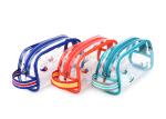 Promotional PVC Transparent Bag , Kids Pencil Case With PP Webbing Stripe Handle