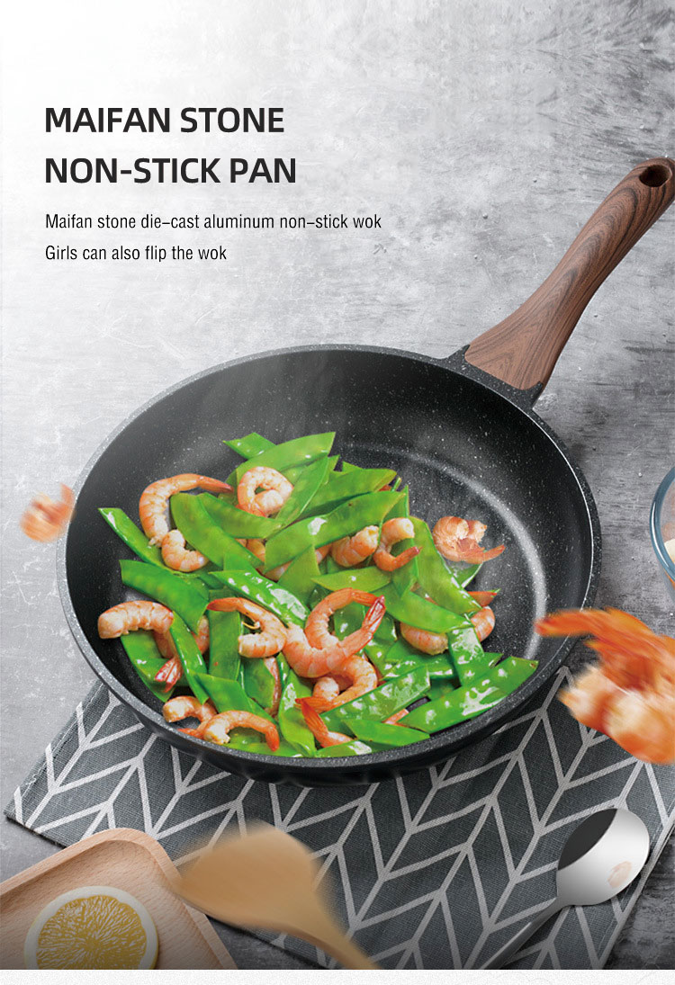 Hot Sale Cookware Marble Coating Fry Pan Die-cast Aluminum 28cm Non Stick Frying Pan Ollas Fry Pan