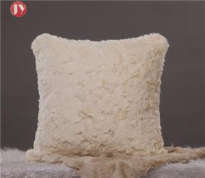 China Colorful Plush Oversized faux Fur Pillow cover , Soft cushion covers sheepskin pillow cases factory