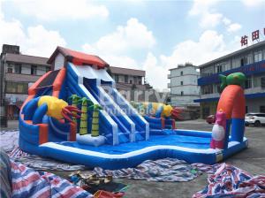 China House Shaped Slide Portable Inflatable Water Park Aquapark inflatable water amusement park For Outdoor Ground on sale