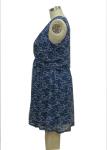 Lace Pattern Knee Length Casual Summer Dresses , Ladies Holiday Dresses Round