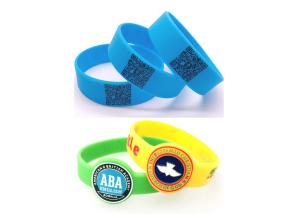 China QR Code custom Silicone bracelet wristband for adlut boys girls school company words logo sign factory