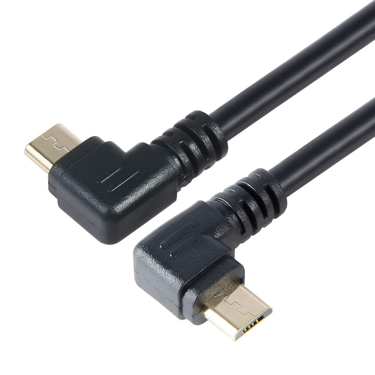 Angle USB to L Shape Left Right Angle 90 Degree Micro V8 Extension Data Charger Cable