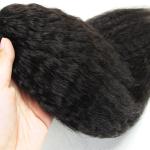 Kinky / Yaki Straight Style Brazilian Human Hair Bundles / Extensions