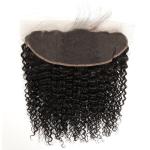 Jerry Curly 100% Indian Virgin Human Hair Extensions 13 X 6 Lace Frontal