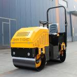 1000kg Vibratory Mini Road Compactor Double Drum Ride On Road Roller for