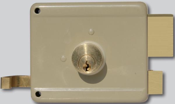Brass or Steel Dead Bolt Material Single Cylinder Rim Door Lock for Surface