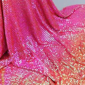 China Sparkling Shiny 2-7mm Metal Sequin Mesh Fabric Round For Decoration factory