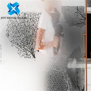 China Decorative Acid Etched Glass 3mm-19mm Thick Art Frosted Glass factory