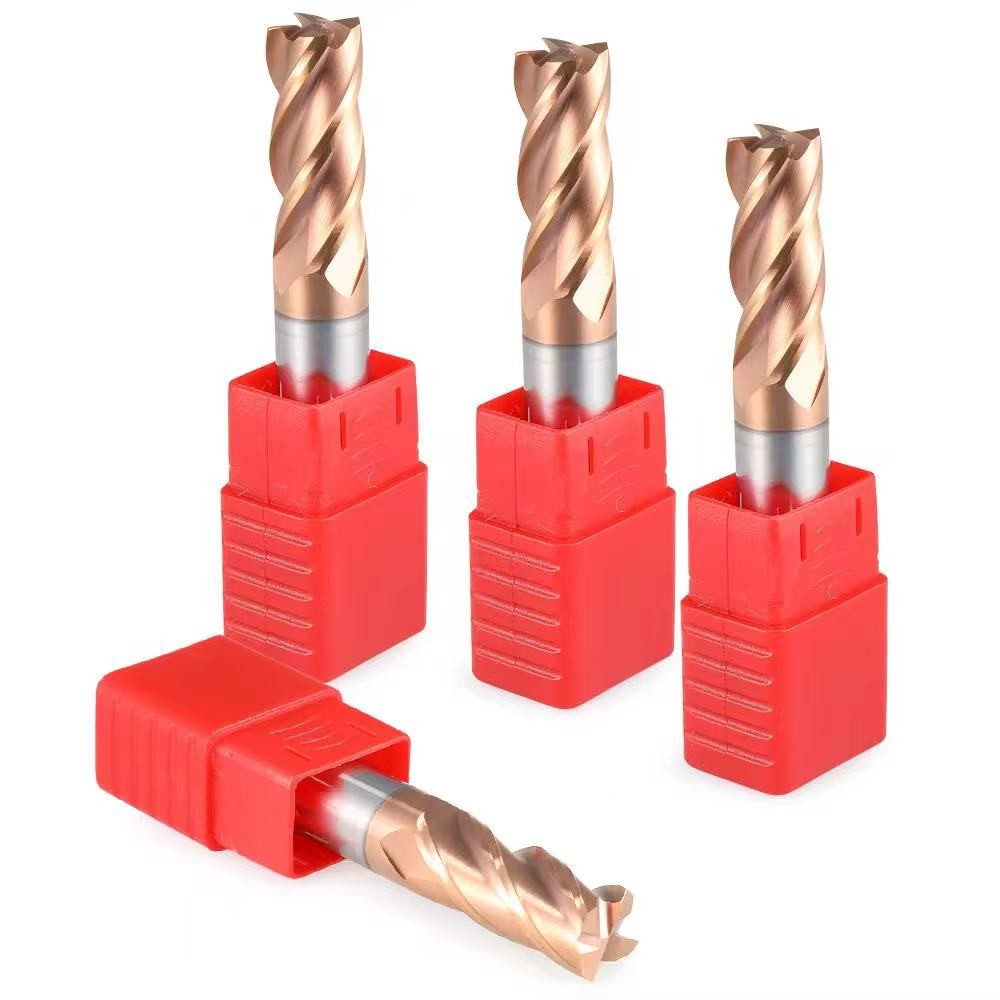 4-Flute Flat End Mills HRC55 Tungsten Carbide Cemented Hard Alloy Milling Cutter Tool for Metal CNC Tungsten