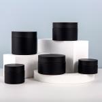 Factory Plastic Black Cosmetic Packaging Eye Cream Jar with Lids for Skin Care