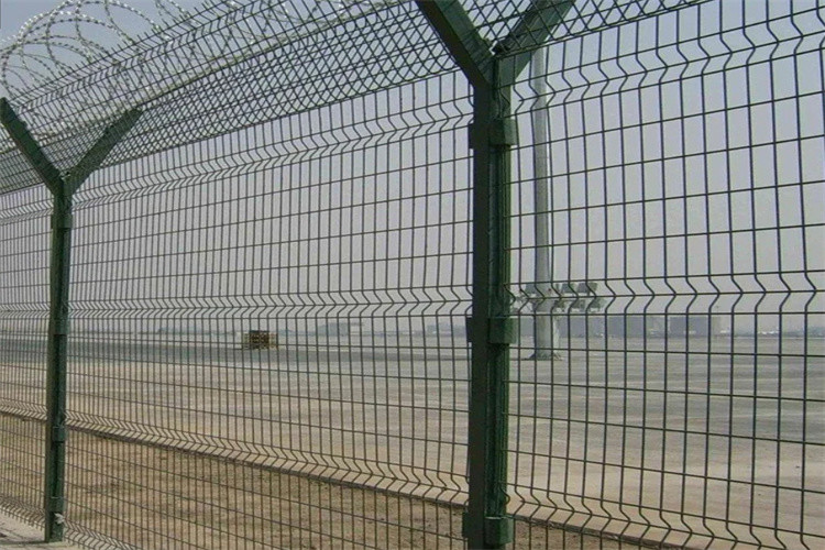 Y Fence Post Welded Mesh Fence Security Wire Mesh Fence With Razor Wire