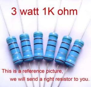 China 3 Watt 1 k ohm 1k Metal Film Resistor R RoHS 1% 3W factory