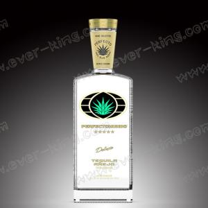 China SGS Approval Clear Rectangular Shape Tequila Glass Bottle factory