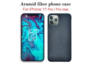 China iPhone 11 Pro Matte Twill Aramid Fiber Phone Case Kevlar Mobile Cover factory