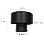 100mm Carbon Steel Pellet Stove Chimney Pipe Cap Sliver color