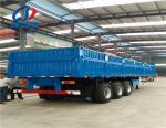 Steel High Bed Semi-trailer Truck 3 axles 60Ton cargo carrier truck trailers