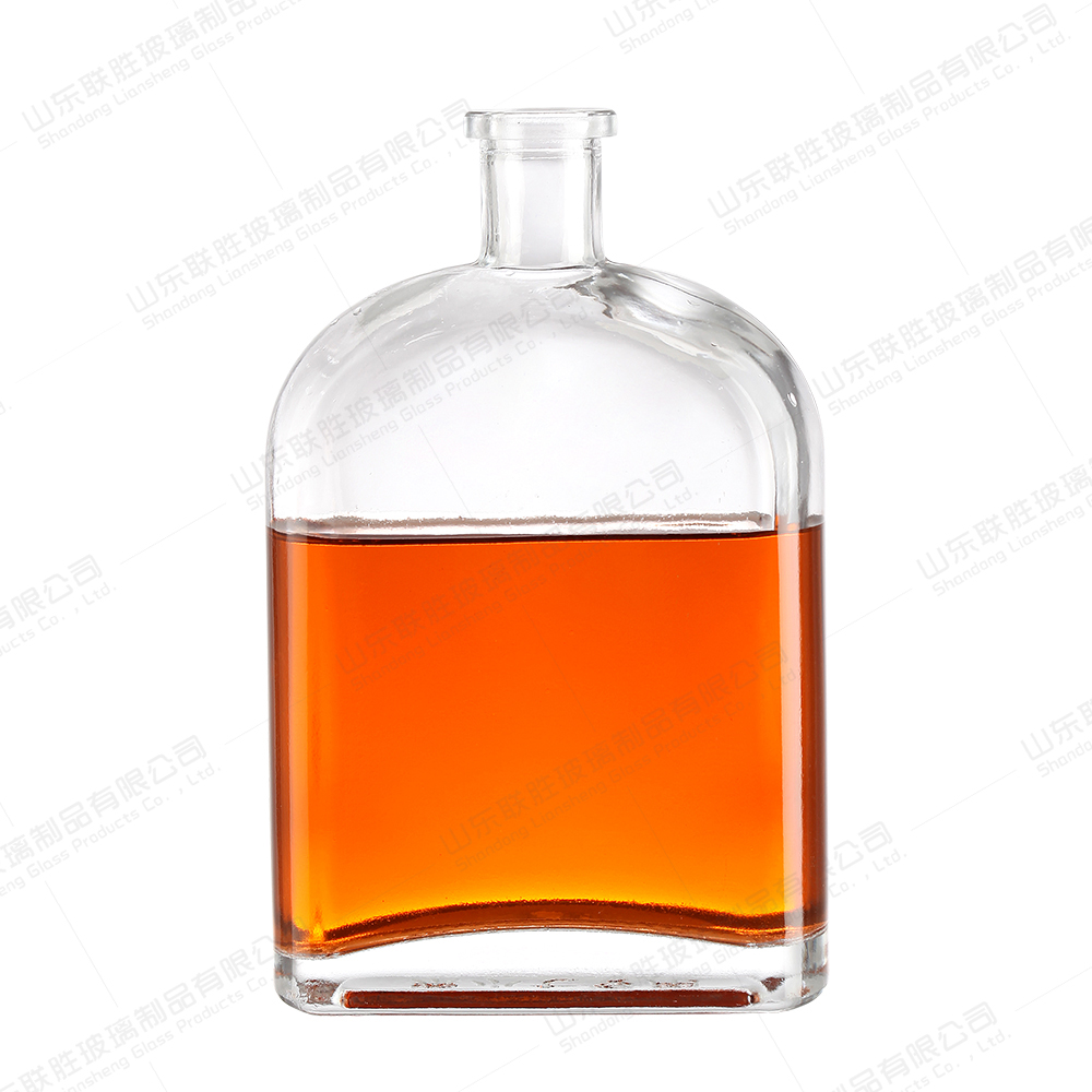 500 Ml 16 Oz Clear Spirit Glass Bottles With Cork Lids And Seal Shrink Capsules Caps