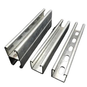 China Metal Steel C Profile Slotted Plain Unistrut Strut Channel factory