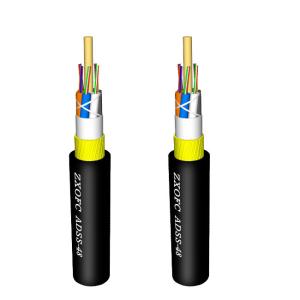 China Aerial 24 Core Multimode OM3-300 ADSS Fiber Optical Cable factory