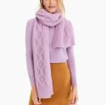Multi Color Knitted Shawl Wrap / Cable Knit Scarf For Women Keeping Warm