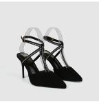 ZM036 9928-14 New Style High Heels Hot Rhinestone Stiletto Single Shoes Women